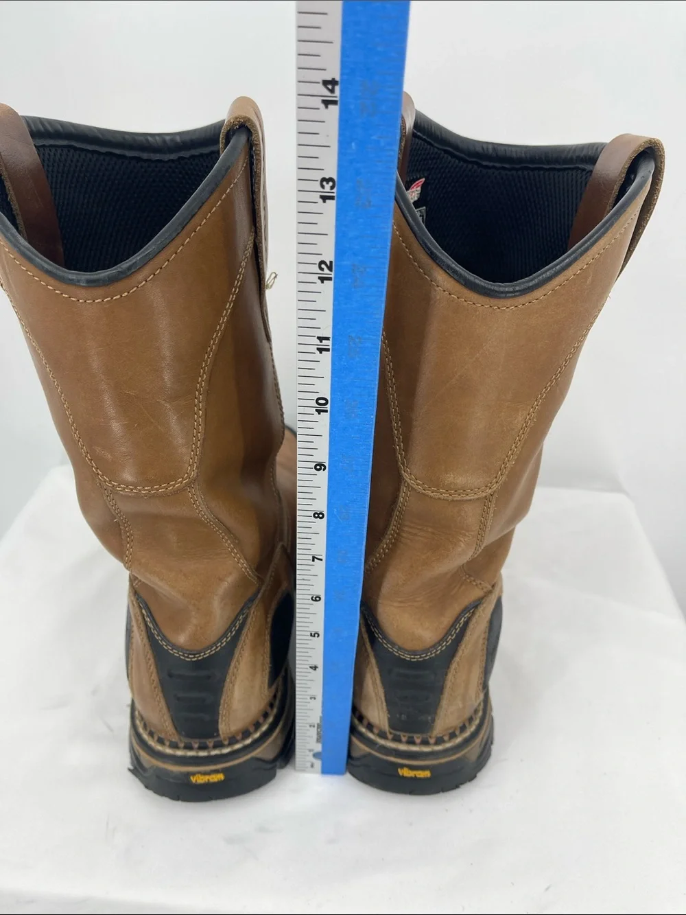 Red Wing BOOTS 11.5 2E  Tan Leather Pull-On Work Boots MENS ALUMINUM Toe 4448